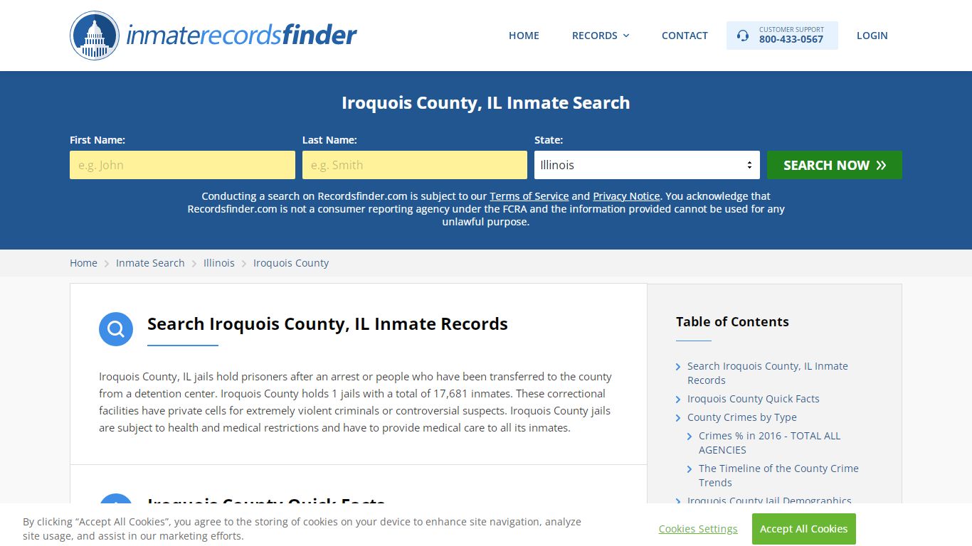 Iroquois County, IL Inmate Lookup & Jail Records Online