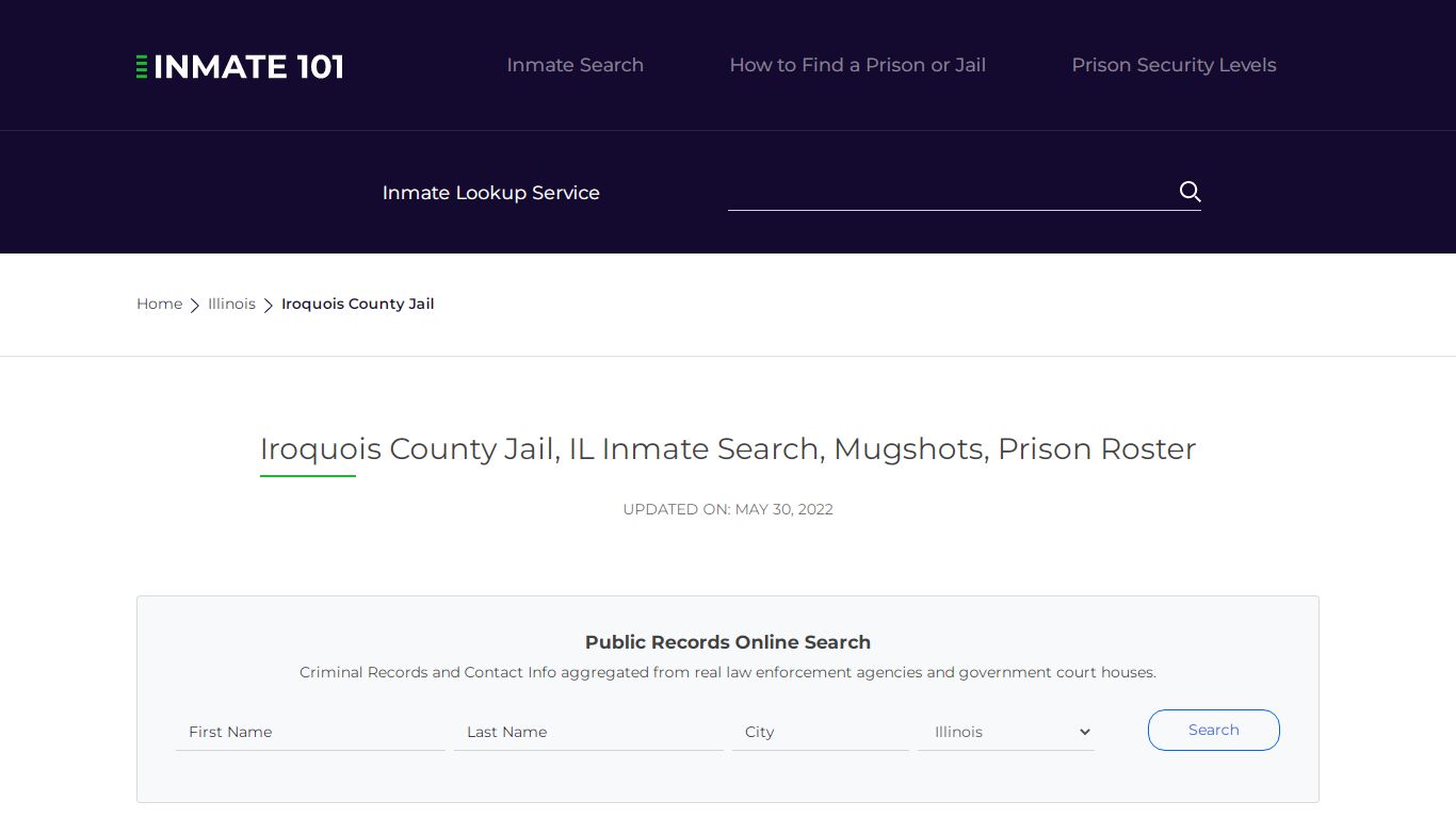 Iroquois County Jail, IL Inmate Search, Mugshots, Prison ...